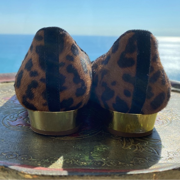 J CREW Leather Leopard Flats Size 7 - Picture 4 of 4